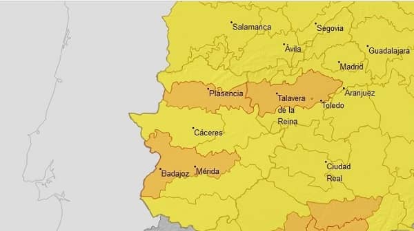 Alerta Naranja y Amarilla en Extremadura por la ola de calor