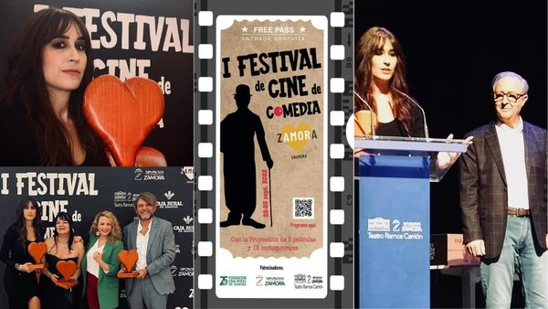Yolanda Román recibe el premio a Mejor Actriz en el I Festival de Cine de Comedia Zamora Enamora