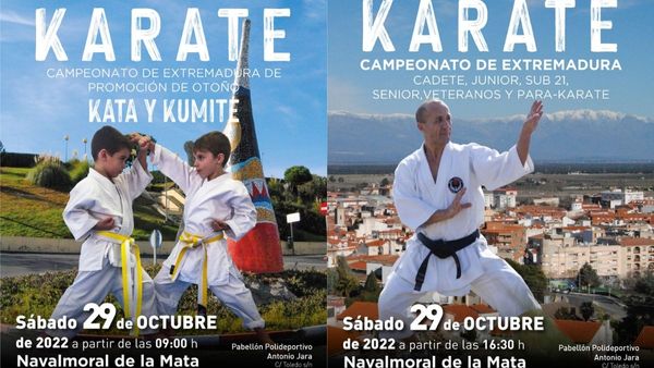El pabellón Antonio Jara acoge el Campeonato de Extremadura de Karate
