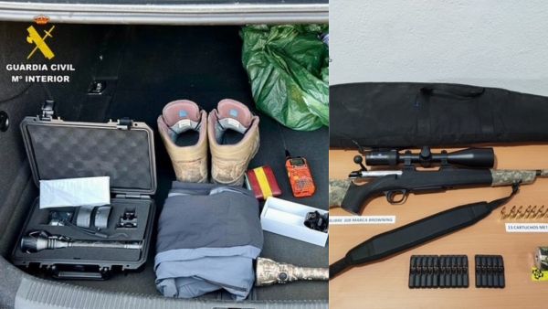 detenidos tres furtivos