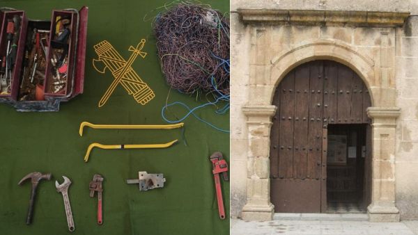 robando en una iglesia