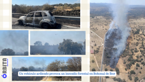 vehículo ardiendo