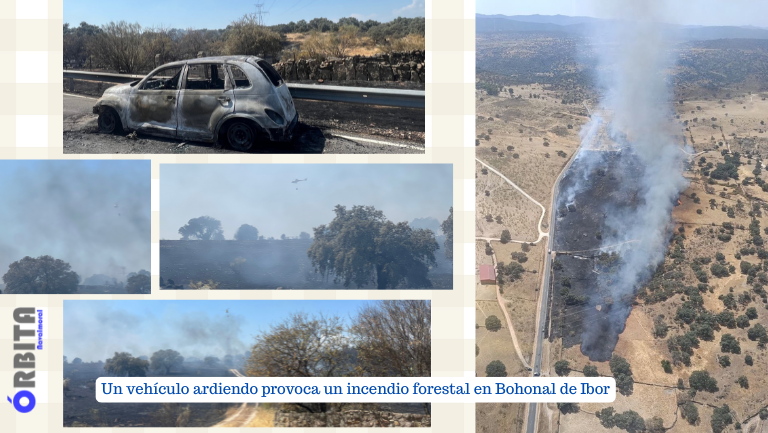 vehículo ardiendo