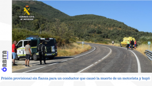 muerte de un motorista