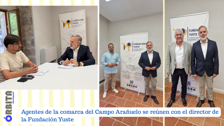 Agentes de la comarca del Campo Arañuelo se reúnen con el director de la Fundación Yuste